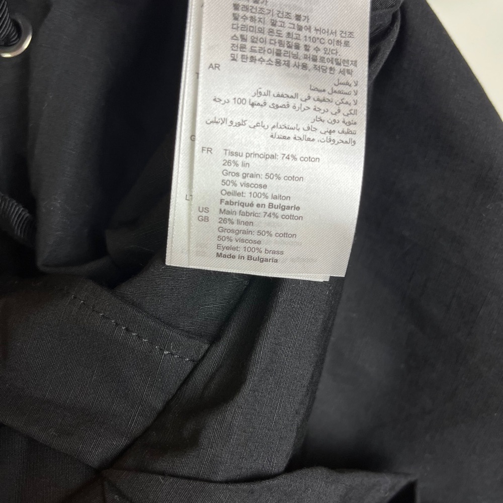 NWT Sandro Clara Lace-Up Black Mini Dress Linen FR 40 US 8 Gothic Academia LBD - Picture 6 of 14